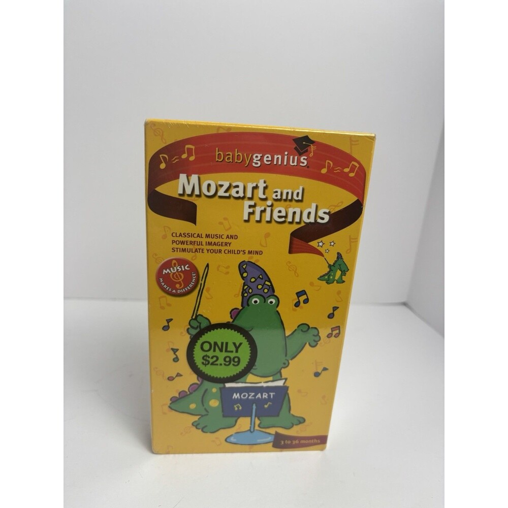 Baby Genius Mozart And Friends VHS Used Warner Kids Cartoon Music Classical New